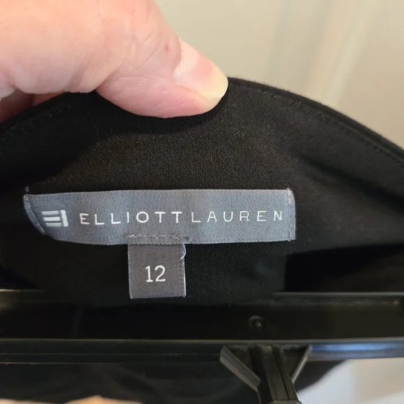 NWT Elliott Lauren Skort 12 Black Side Pockets Stretchy Longline Athleisure